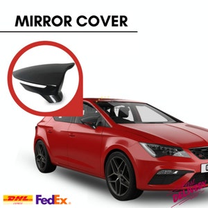 Bat Mirror Cover For Seat Leon 5F/MK3 2012-2021 Piano Black Accessory Modified Piano Black Tuning Auto Sport Design External Part NEW SEASON