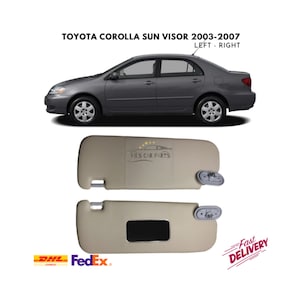 For Toyota Corolla Interior Sun Visor Protection 2003-2007 Left Right Suit Make Up Mirror Car Accessories Replacement Gray Auto