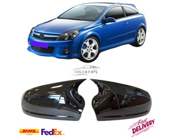Bat Mirror Cover for Opel Astra H 2004-2013 Model Years OPC GTC Car Accessories Shiny Piano Black Tuning Auto Sport External Parts