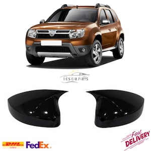 Bat Mirror Cover for Dacia Duster 2010-2017 Car Accessories Volkswagen R-Line R32 Piano Black Tuning Sport Design Bat Design