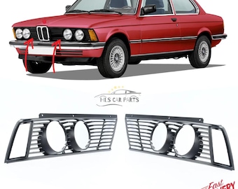 Front Grill Headlight Grill Pair Set for BMW 3 Series E21 320i 323i 1976-1983