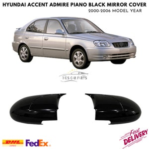 Fledermaus SpiegelHülle für Hyundai Accent Admire 2000-2006 Modelljahre Autozubehör Piano Schwarz Tuning Auto Sport Design