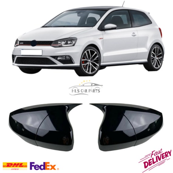 FIXOSHEE Coques Rétroviseurs Scirocco 2009-2017 – Piano Black Batman – Tuning VW – Paire Avant Gauche + Droite – ABS Brillant
