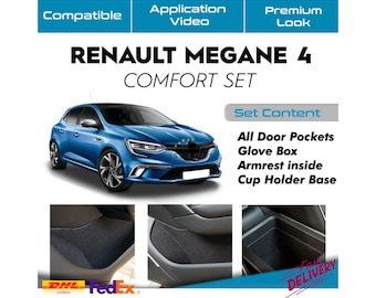 For Renault Megane 4  Comfort Set Self Adhesive Laser Cut Fabric Acoustic Insulated Car Vibration Isolation Noise Muffler