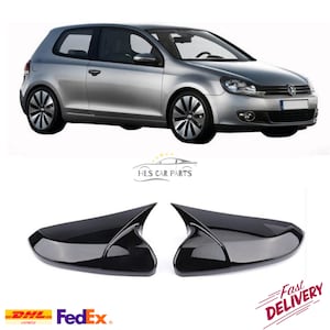 Bat Mirror Cover for VW Golf MK6 2009-2012 GTI R32 Car Accessories Shiny Piano Black Tuning Auto Sport Design