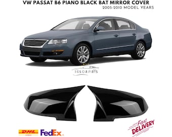 Bat Mirror Cover For VW Passat B6 2005-2010 Model Year Car Accessories Piano Black Tuning Auto Sport Design External Part