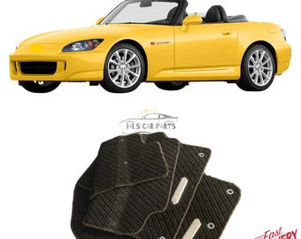 4 Pcs Black Car Interior Mat Set for Honda S2000 1999-2009 Model Years