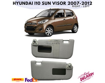 Hyundai i10 Sun Visor Interior Sun Protection 2007-2012 Model Years Left Right Suit Make Up Mirror Car Accessories Replacement Gray Auto