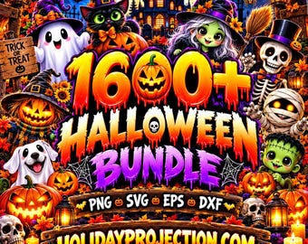 Halloween Horror PNG Bundle – 1600+ Spooky Designs!