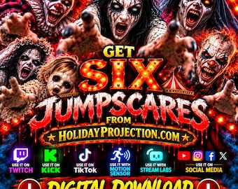 Get Six - Horror Jumpscare Animations | 4K 1080P Halloween Stream Alert (Digital Download)