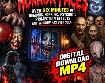 HORROR FACES — The ULTIMATE Halloween Window Projection Effect - MP4 - Digital Download