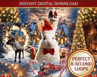500+ Christmas Reels – 8-Second HD Holiday Videos (Instant Download)