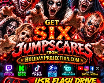 Get Six -Themed Stream Alert Pack - Animation | 4K 1080P Halloween (USB Flash Drive)