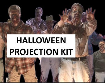 Kit de projection d'Halloween : 13 effets fantasmagoriques, projecteur LED et écran