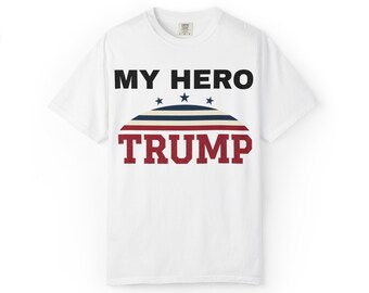 T-shirt drapeau américain MY HERO | Graphique drapeau américain en détresse