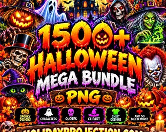1500+ Halloween Mega Bundle PNG – The Ultimate Spooky Collection!