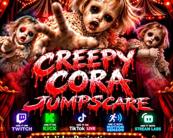 Creepy Cora - Horror Jumpscare Animation | 4K 1080P Halloween Stream Alert (Digital Download)