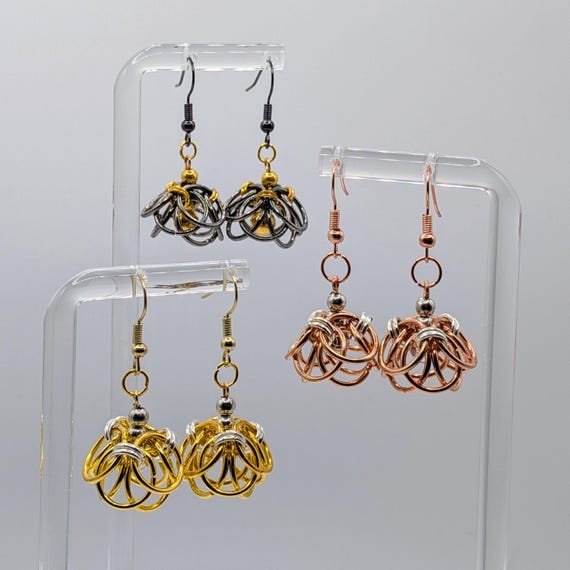 Metal Dangle Earrings: The Gordian Knot Collection