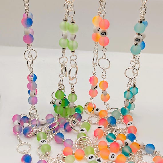 Handcrafted Glow-in-the-Dark Beaded Row Counters (Knitting)
