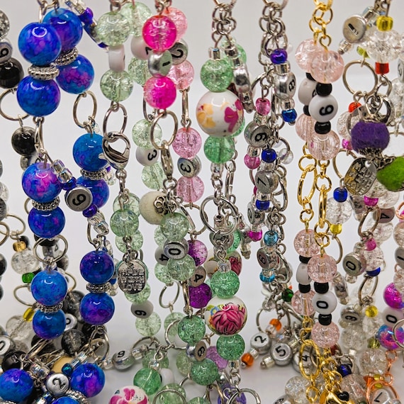 Standard Handcrafted Beaded Row Counters (Knitting)