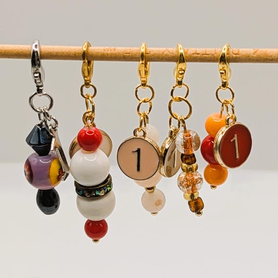 Handcrafted Beaded Row/Stitch Counters for Knitting & Crochet