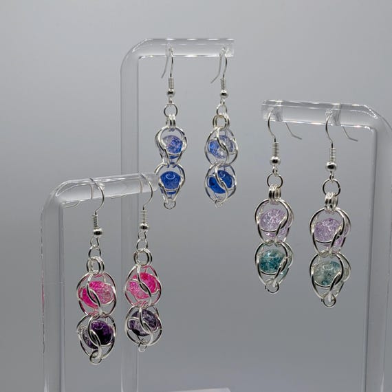 Beaded Dangle Earrings: The Music of the Spheres Collection