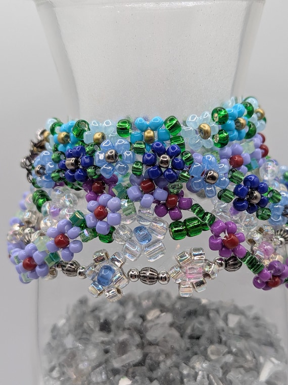 Handmade Beaded Daisy Chain Bracelets: The Floral Garland Collection
