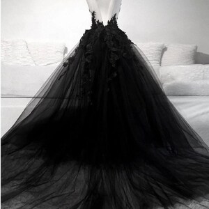 Gothic Black Wedding Dress Fairy Bridal Dress Black Wedding - Etsy