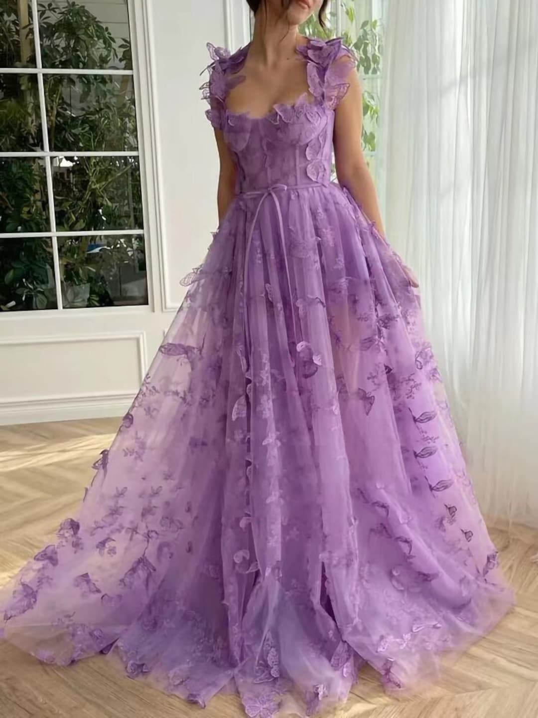 Corset Wedding Dress in Purple: Elegance Redefined