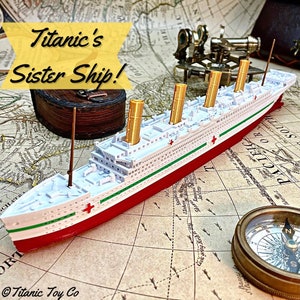 12 HMHS Britannic Model, Britannic Toy, Titanic Toy, Titanic Toys, RMS Titanic Model Ship, Titanic Cake Topper Party, Boat Toys, Toy Ship image 1