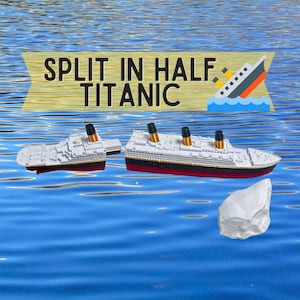 Split in Hälfte Titanic Spielzeug, Titanic Badespielzeug, Titanic Spielzeug für Kinder, zerbrechliches Titanic Spielzeug, Titanic Modell, Titanic Pool Spielzeug