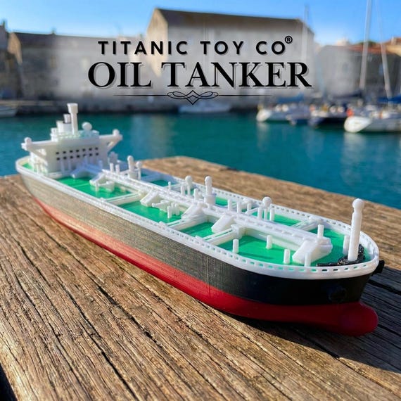 Modern Oil Tanker Model 12” VLCC Merchant Vessel Replica, Maritime