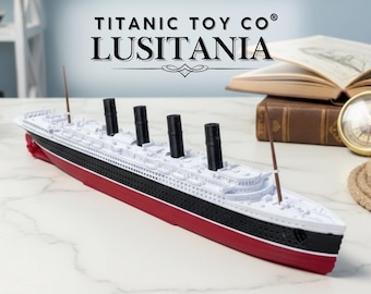 12” RMS Lusitania Model, Titanic Toy, Titanic Cake Topper, Titanic Boat, Toys For Kids Titanic Model, Toy boat, Toy Ship