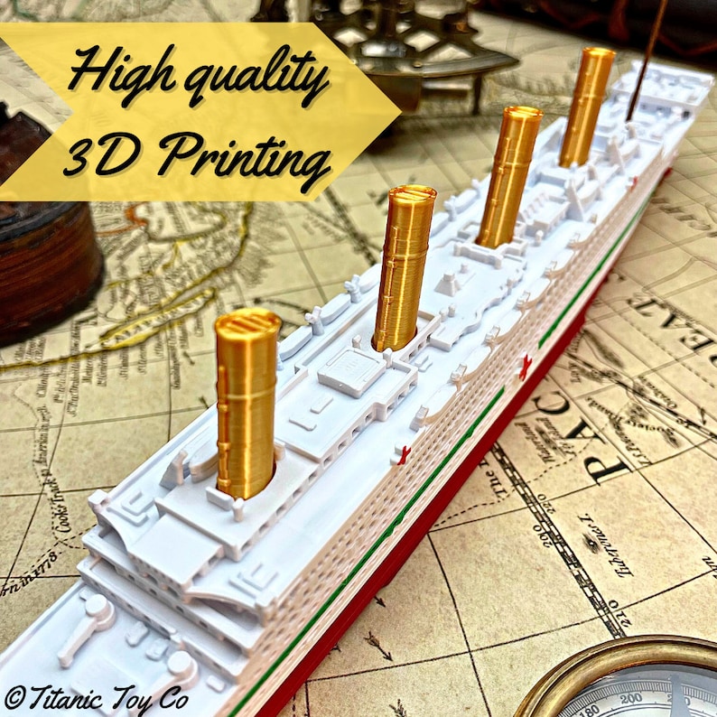 12 HMHS Britannic Model, Britannic Toy, Titanic Toy, Titanic Toys, RMS Titanic Model Ship, Titanic Cake Topper Party, Boat Toys, Toy Ship image 9