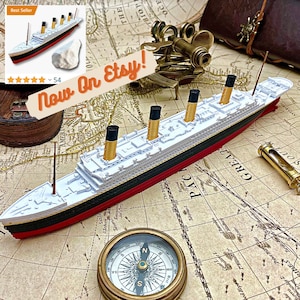 12 RMS Titanic Model, Titanic Toy, Titanic Cake Topper, Titanic Ornament, Unsinkable Titanic Gift, Titanic Necklace, Toy boat, Toy Ship image 5