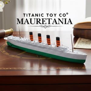 12” RMS Mauretania Model, Titanic Toy, Titanic Cake Topper, Titanic Boat, Toys For Kids Titanic Model, Toy boat, Toy Ship