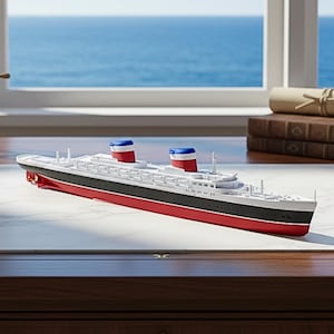 12” SS United States Model, Titanic Toy, Titanic Cake Topper, Titanic Boat, Toys For Kids Titanic Model, Toy boat, Toy Ship