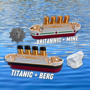 Titanic Badeboot & Britannic Badeboot, Titanic Spielzeug für Kinder, Titanic Cake Topper, Titanic Ornament, Titanic Spielzeug für Kinder, Spielzeugboot