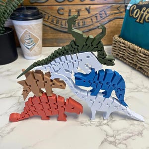 Dinosaurusspeelgoed aardetint – flexibele dinosaurusfiguren voor kinderen – dinosaurusspeelgoed voor kinderen, educatieve dino-speelset in natuurlijke kleur