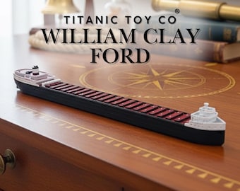 12” William Clay Ford Freighter Model, Titanic Toy, Titanic Cake Topper, Titanic Boat, Toys For Kids Titanic Model, Toy boat, Toy Ship