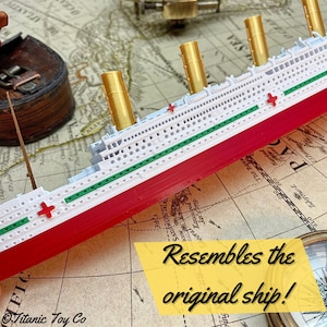 12 HMHS Britannic Model, Britannic Toy, Titanic Toy, Titanic Toys, RMS Titanic Model Ship, Titanic Cake Topper Party, Boat Toys, Toy Ship image 5