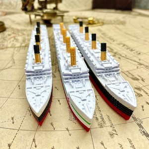 3 Pack RMS Titanic Model Britannic&Olympic Titanic Speelgoed, Titanic Cake Topper, Titanic Gift, Titanic Speelgoed voor kinderen, Titanic Ornament afbeelding 10