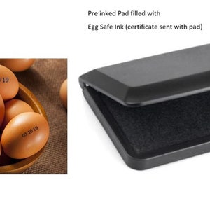 Egg Safe Food Grade Ink pad - pre-Inked - Ready to use - Black