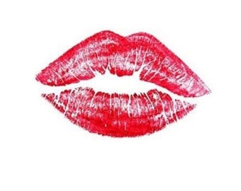 Loyalty Reward Stamp - zelf inkt - Red Kiss Lips 11mm