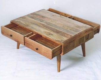 MCM Coffee Table Wood Coffee Table Wood Table Low Coffee Table Modern Coffee Table Narrow Coffee Table Scandinavian