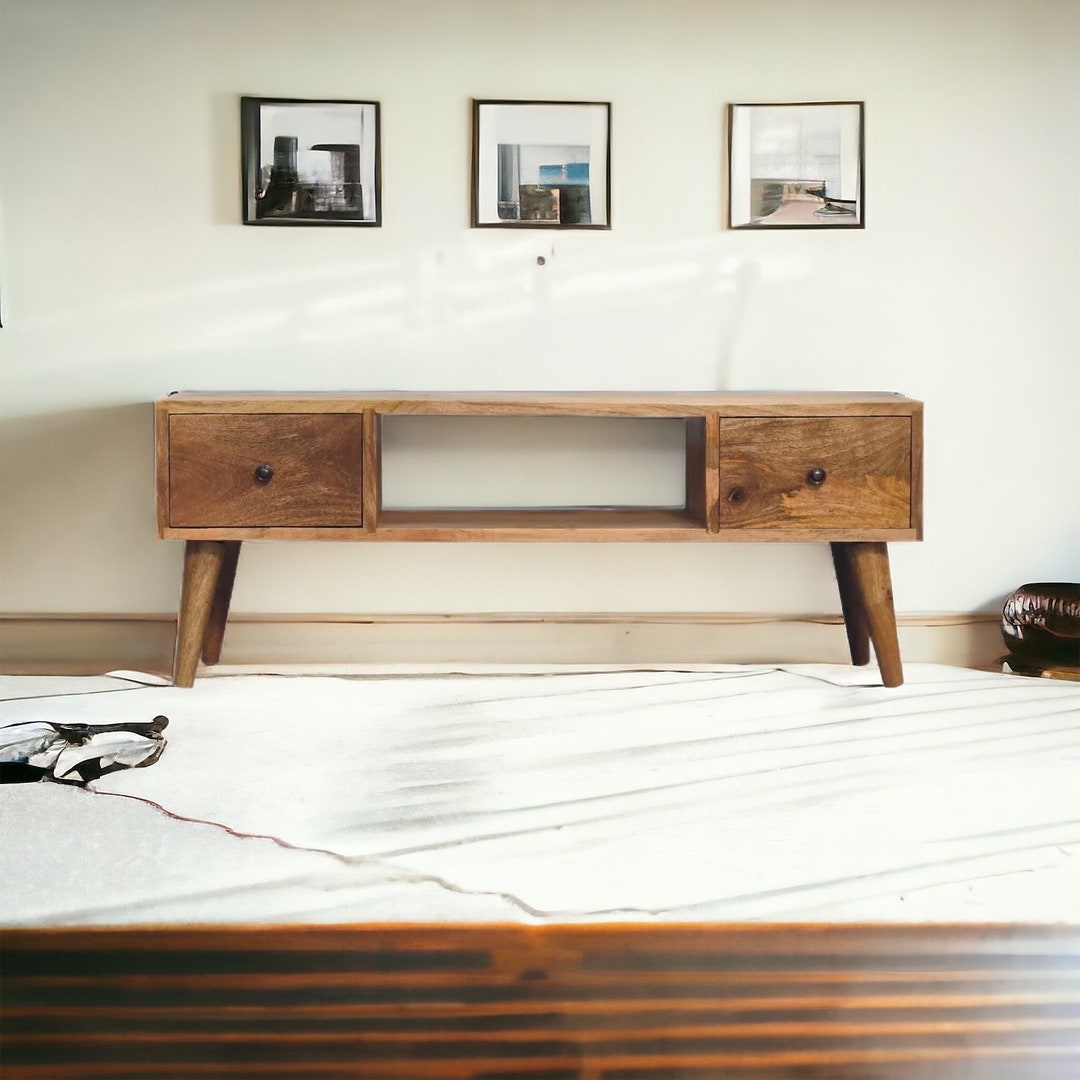Scandinavian TV Unit Solid Mango Wood Media Unit Minimalist Media Unit — free download
