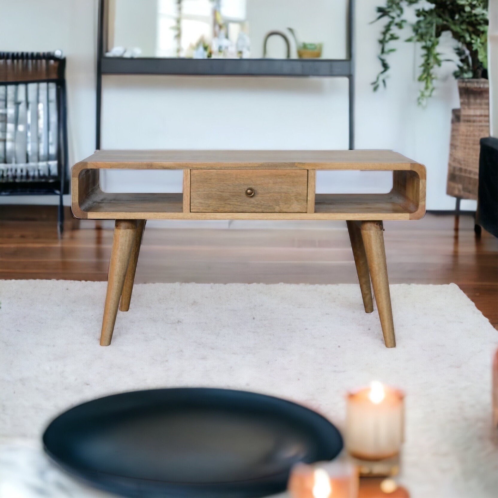 Coffee Table With Drawer Mid Century Coffee Table Retro Coffee