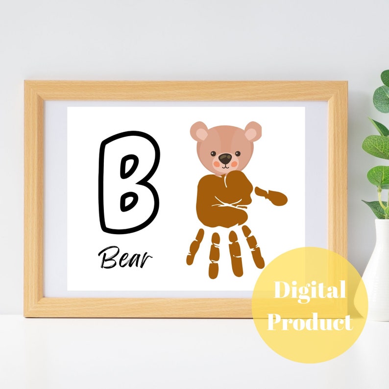 Animals Alphabet Handprint Craft for Kids Educational Kids Etsy