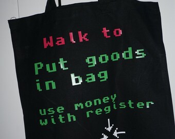 Retro - Bag - Gift - Bag - Zak McKracken - Lucas Arts Inspired - Shopper - Cotton - Men's Gift - Gaming -free tracking