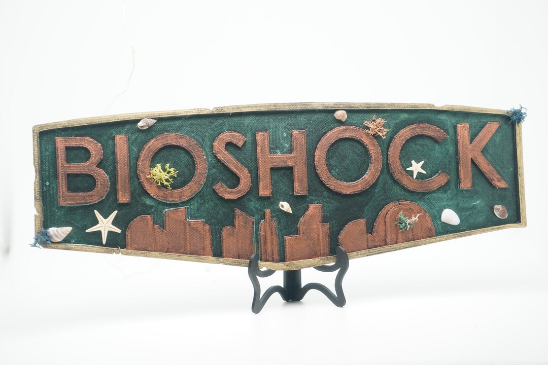 Bioshock Inspired Shield 3D Printing Hand-painted Great Color Changing ...